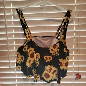Women's Sunflower Top Swim wear, Size XXL